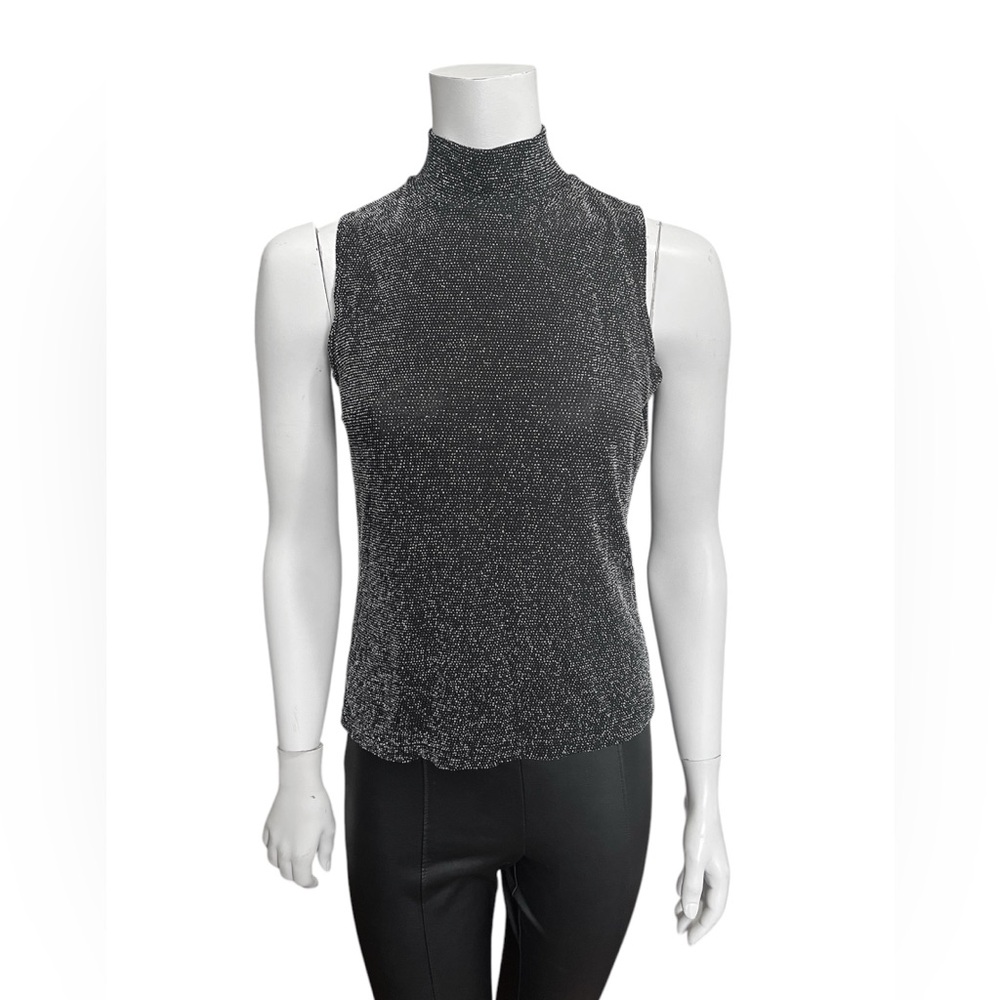 VINTAGE 90s Elegant Black Sleeveless Top Size Small